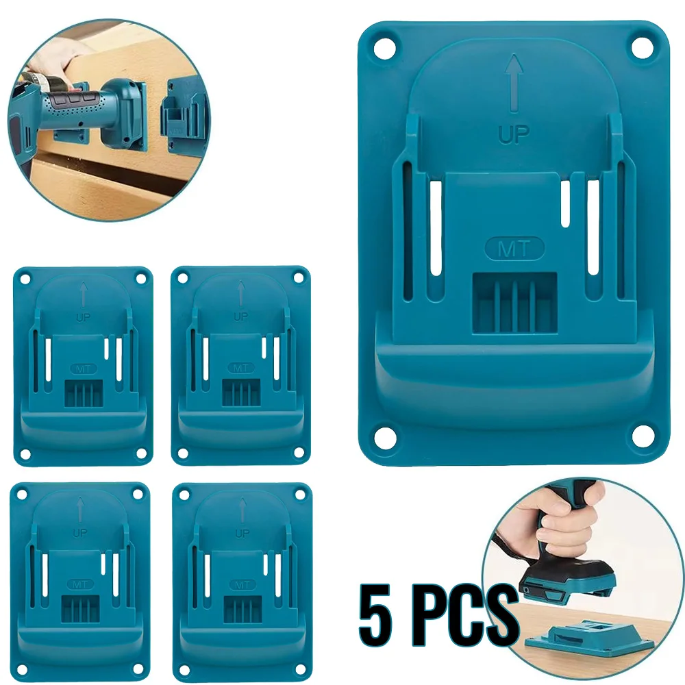 

5PCS Li-ion Battery Power Tool Holder Storage Fixed Bracket Installation Base Display Rack Belt Buckle For Makita 18V 14.4V