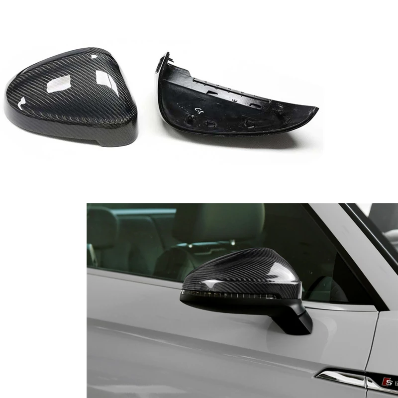 Replacement With Lane Assist B9 Carbon Fiber Car Side Wing Mirror Cover For Audi A4 A4L A5 S5 2016-2018 A5 Mirror Cover