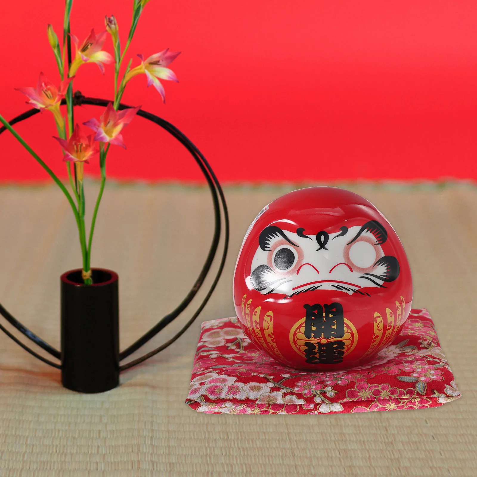 

Lucky Statue Ceramic Home Office Decor Japanese Style Wealth Mascot for Car Dashboard Shelf Display Ornament