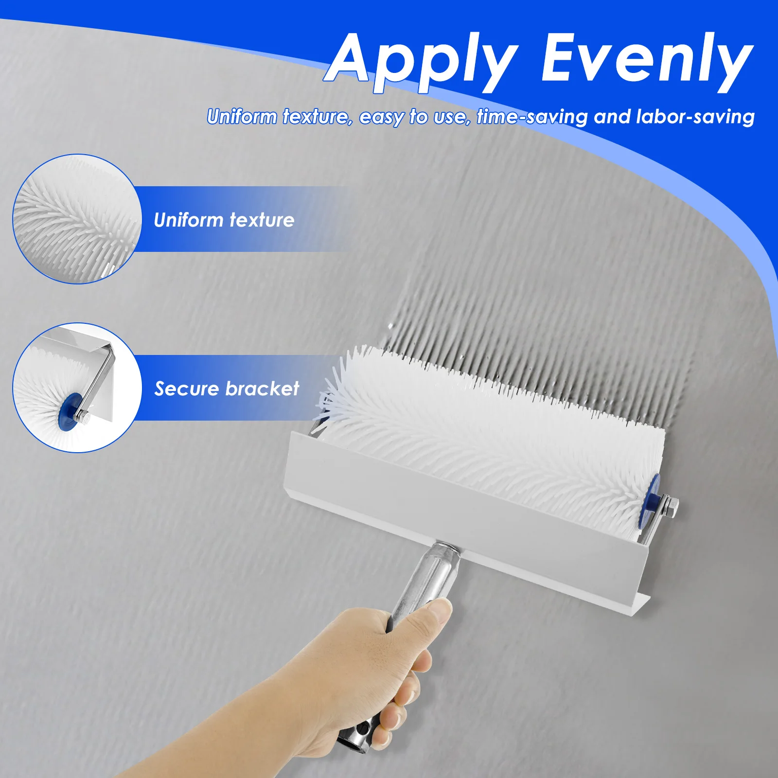 Spiked Screeding Compound Roller Self-leveling Cement Tools Labor Saving Screed Surface Compound Roller Bubble Removal Tools