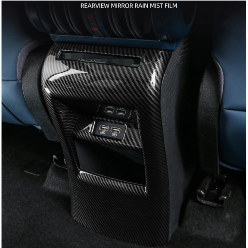 

For BYD Atto 3 Yuan Plus 2022 2023 Interior Accessories Carbon Fiber Look Air Conditioning AC Outlet Vent Frame Cover Trim