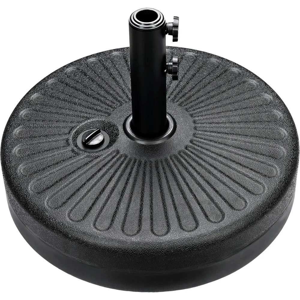 

20" Fillable Patio Umbrella Base, 50lbs Capacity for Outdoor Lawn and Garden, Black