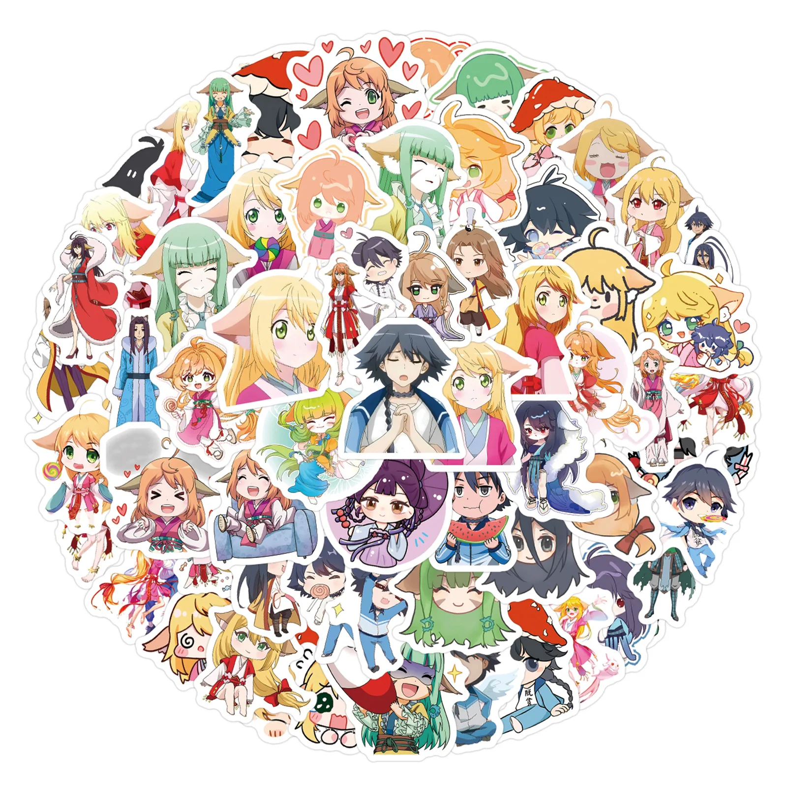 

10/30/50/105PCS Anime Fox Spirit Matchmaker Cartoon Cute Funny Graffiti Stickers Waterproof Decal Kids Toy DIY Phone Case Desk
