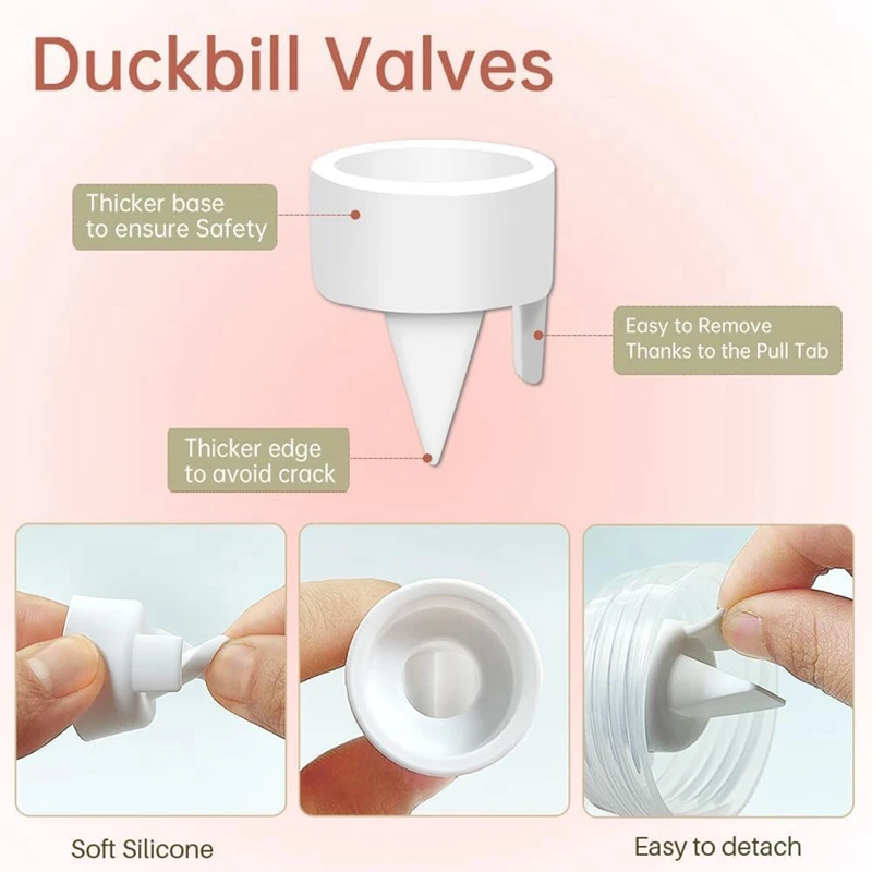 PZHI Duckbill Valves for Spectra S1 S2 9 Plus Pump Wide Connector Compatible with Medela PersonalFit Shield