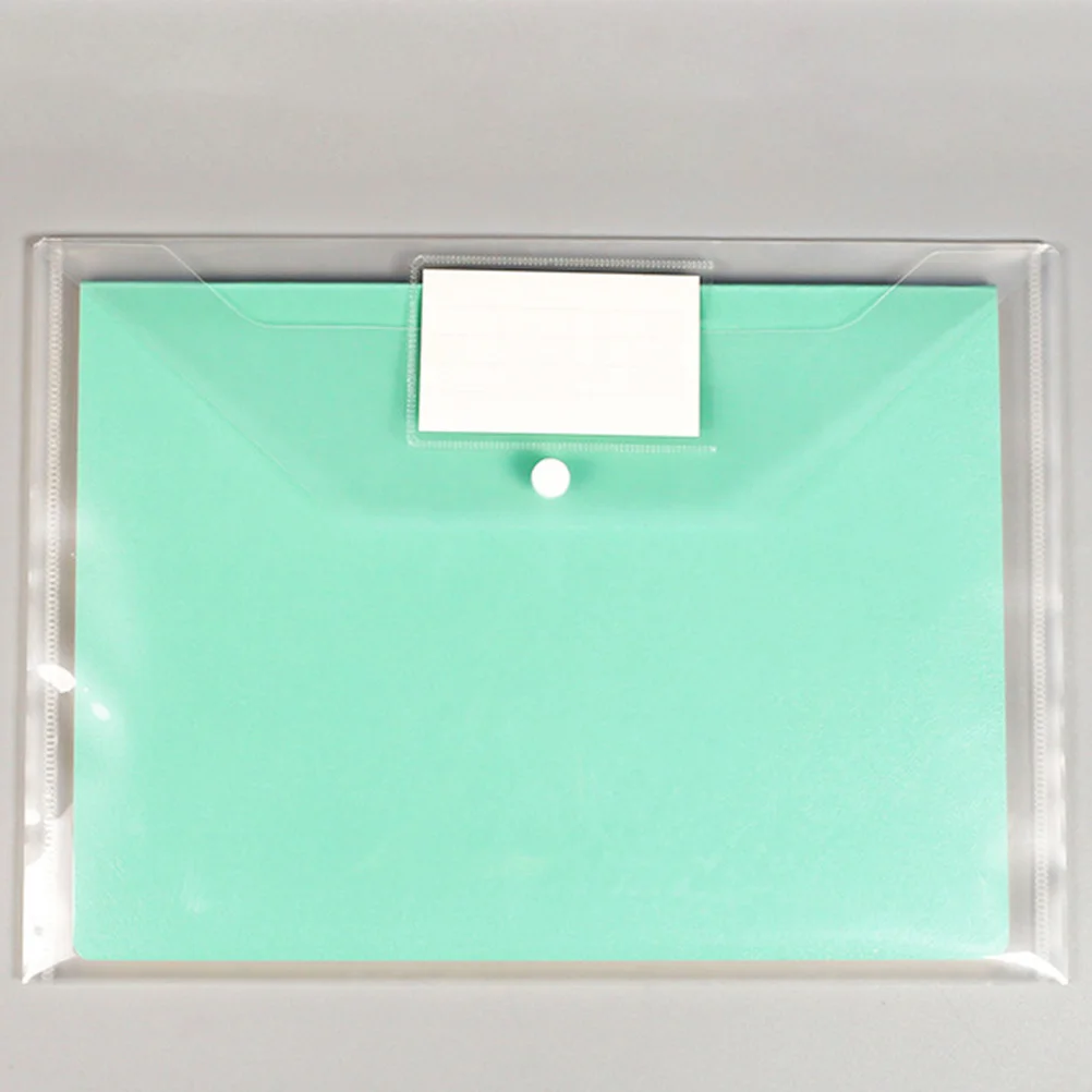 

6Pcs Thick Plastic File Envelopes Snap Button Document Holder Folder Organizer for Office and School Use File Folder