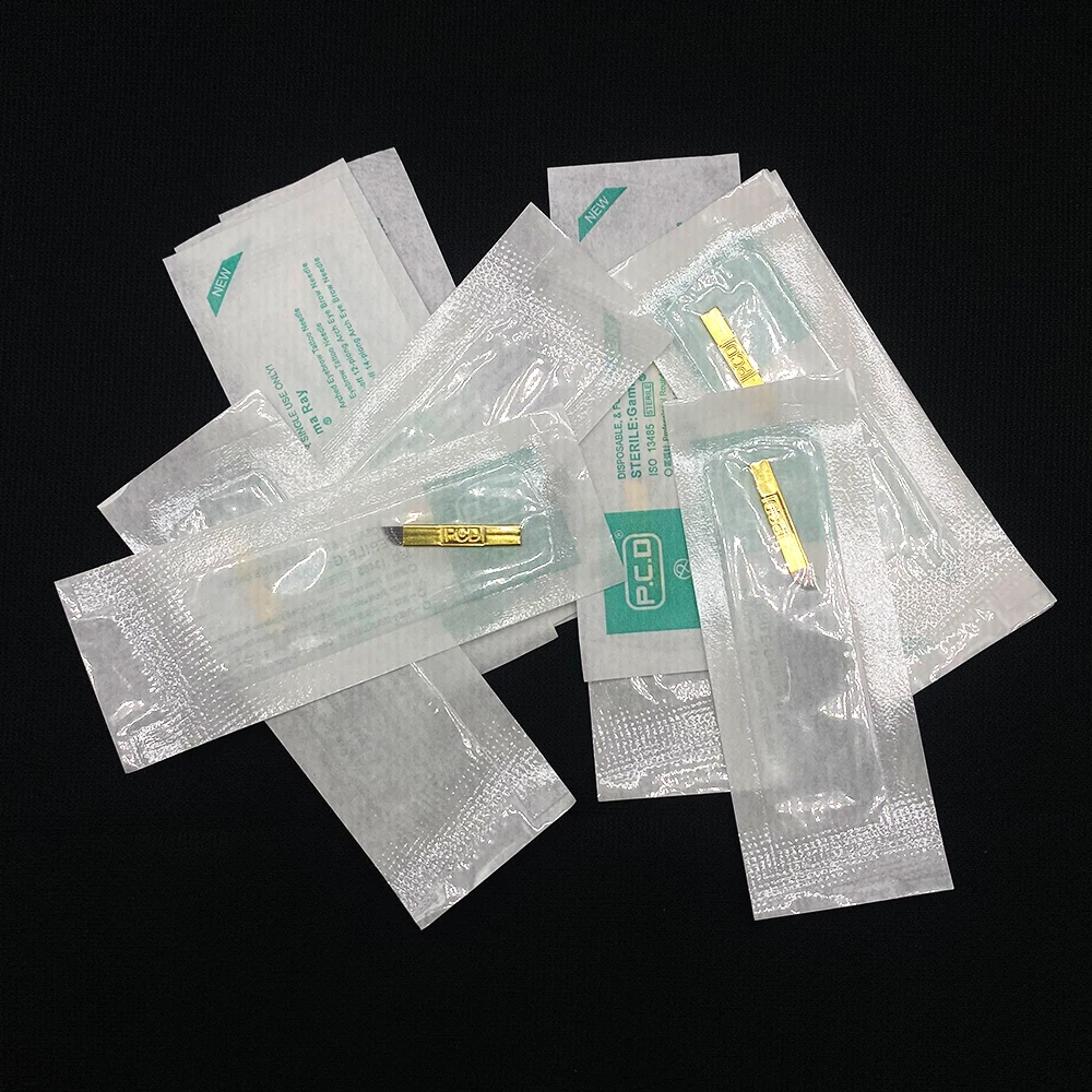 

50 шт./100 шт. жесткий PCD 12/14/19 Pin U-образные иглы для микроблейдинга для татуировки, перманентный макияж, лезвия для бровей для ручной ручки для татуировки