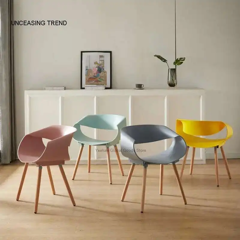 Скандинавский пластиковый обеденный стул INS, ресторанный стул со спинкой, дизайн стула для кафе, стул для переговоров, современная мебель