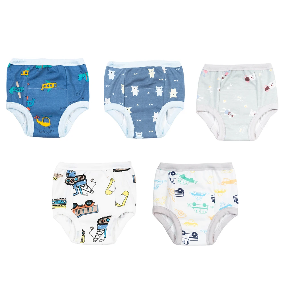 6 Layer Waterproof Reusable Cotton Baby Training Pants Infant Shorts Underwear Cloth Baby Diaper Nappies Panties Nappy Changing