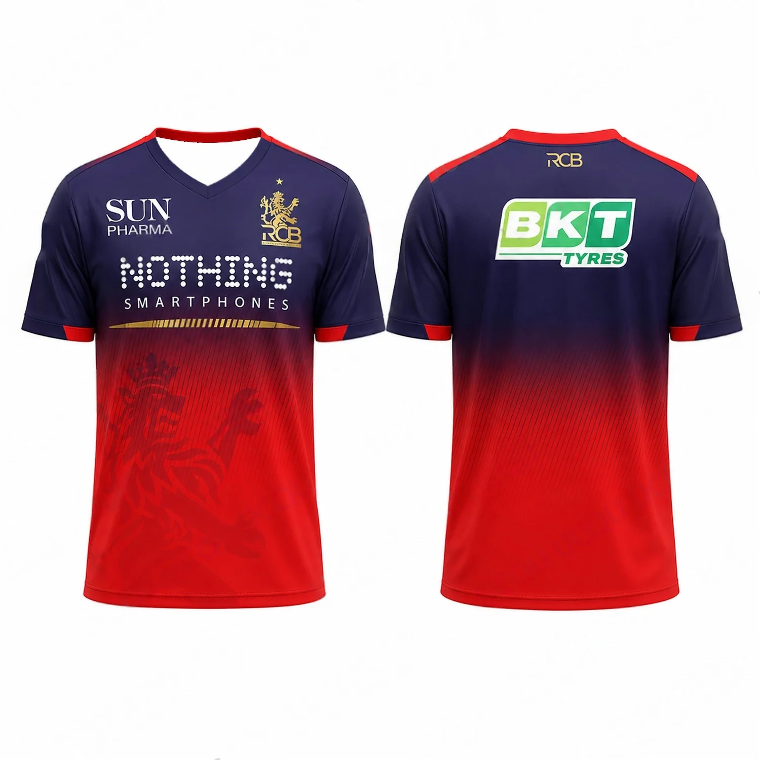 2026 Klassisches Ganzjahres-Erwachsenen-RCB IPL Cricket-Team-Trikot Schnell Trocknendes Kurzarm-Freizeit-Sport-T-Shirt Fan-Erwachsenen-Oberteil – Detail 6