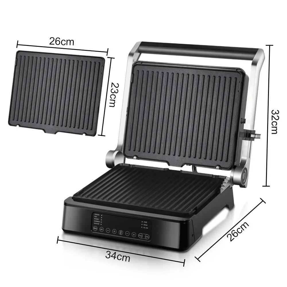 2-in-1 Steak Machine Sandwich Machine Waffle Machine Removable Smart Display