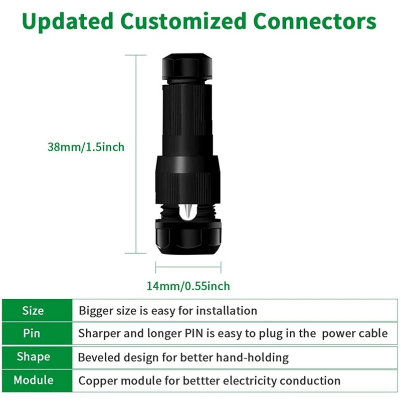 Imagem -06 - Conector de Fio de Baixa Tensão Não Descascamento Lâmpada de Gramado ao ar Livre Holofotes Iluminação do Jardim Paisagem Novo 20 Pcs