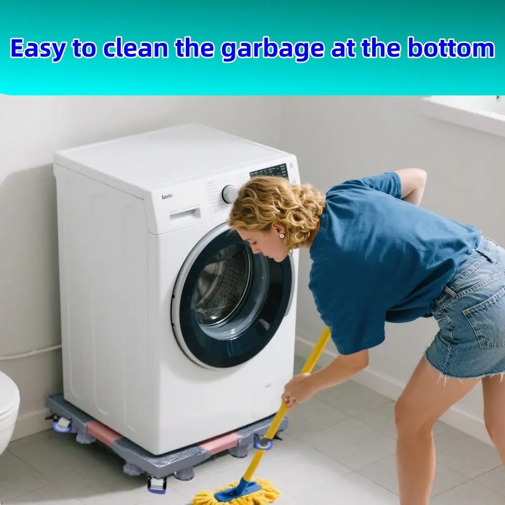 181-248in-washer-stand-4-locking-wheels-heavy-duty-caster-rack-double-fixed-rods-with-4-strong-feet-mini-fridge-holder