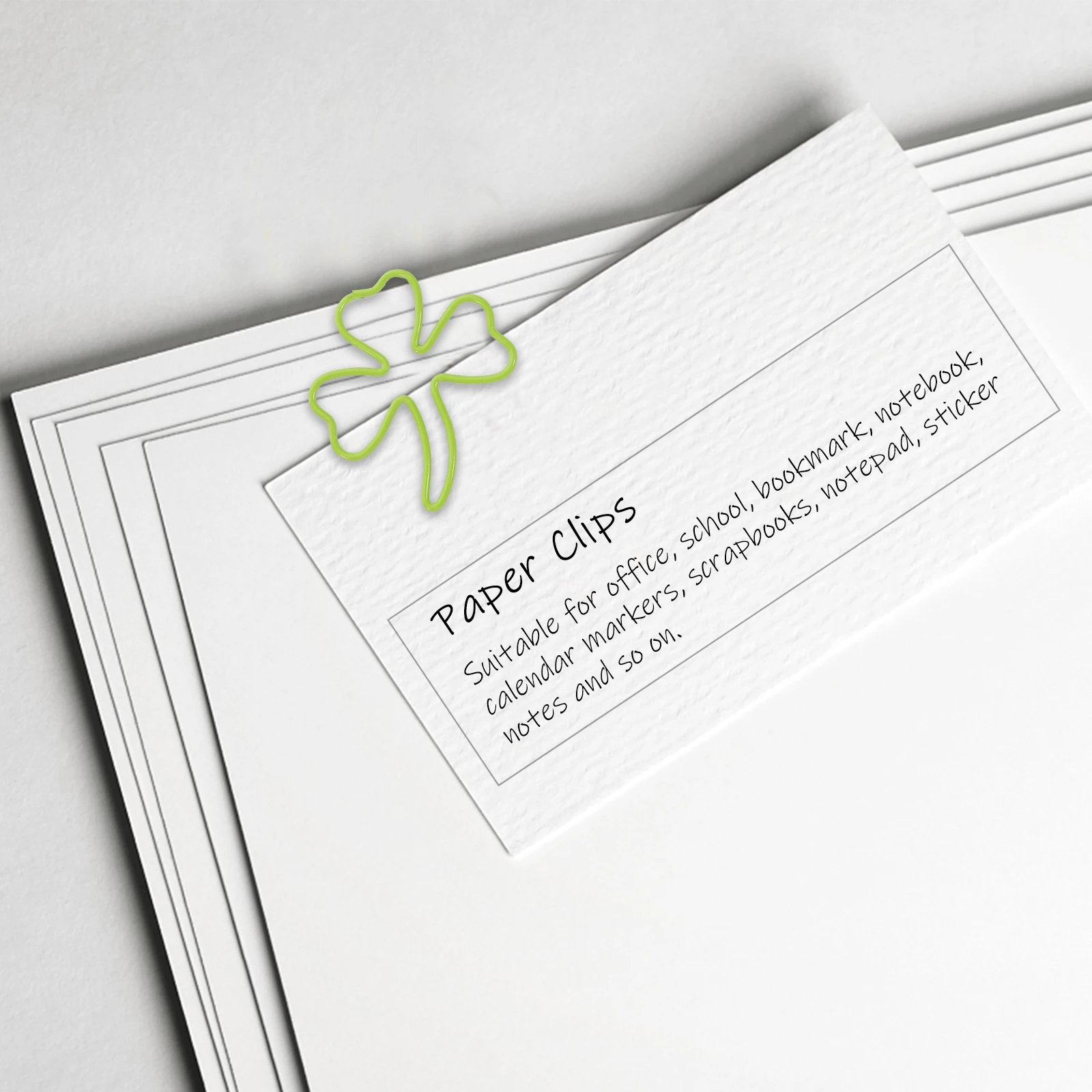 

45 pcs Clover Shape Paper Bookmark Clips Creative Test Paper Clips For Notes Files Cards Memos Tickets Scrapbooks Notebooks