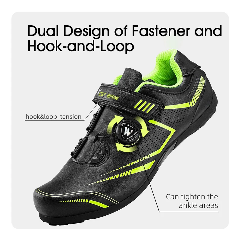 WEST BIKING Fahrradschuhe für Herren und Damen, mit Schnellwechselmechanismus, ohne Schnellspanner, für Rennräder, atmungsaktive Turnschuhe, Outdoor-Sportschuhe. – Detail 5