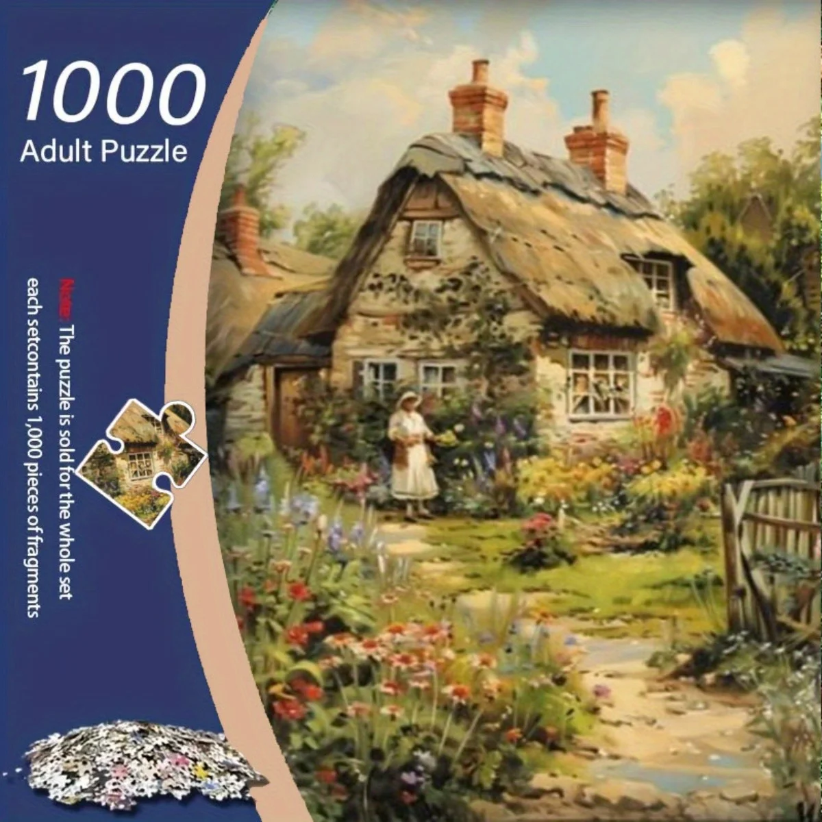 

1000 PCS Puzzles for Adults Cottagecore Floral Country Jigsaw Puzzles Educational Games Colorful Puzzles Gifts home decor