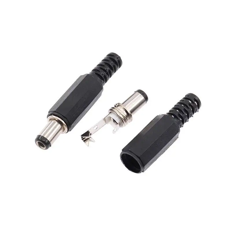 2~5 Stück DC-Stromversorgungsstecker, männlich und weiblich, Anschlussbuchse YX5.5-2.1/2.5mm, runde Öffnung, Überkopf-Docking – Detail 1
