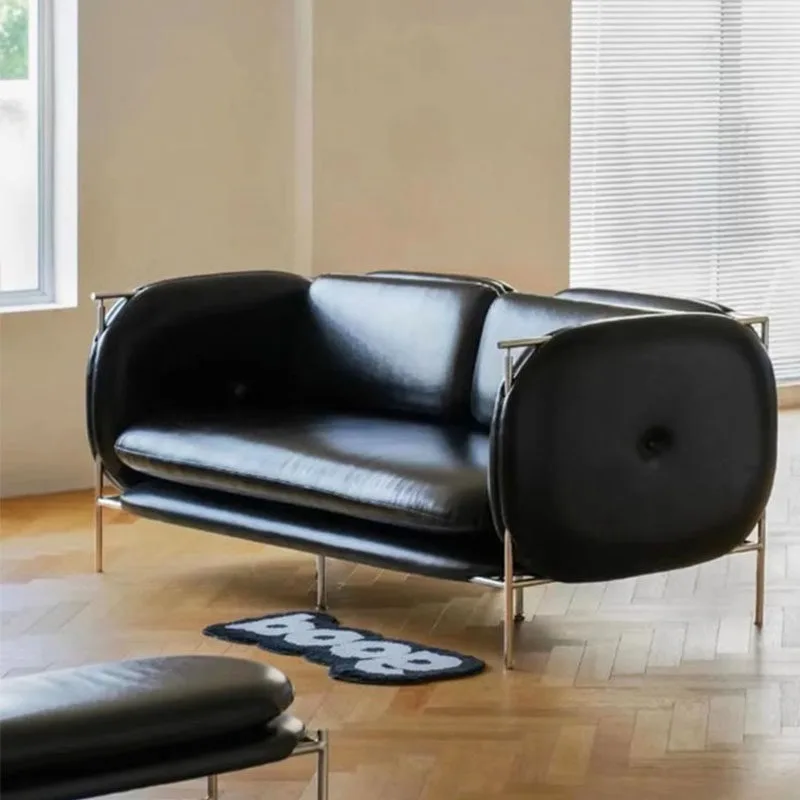 

Leather sofa light luxury Corbusier small apartment clothing store