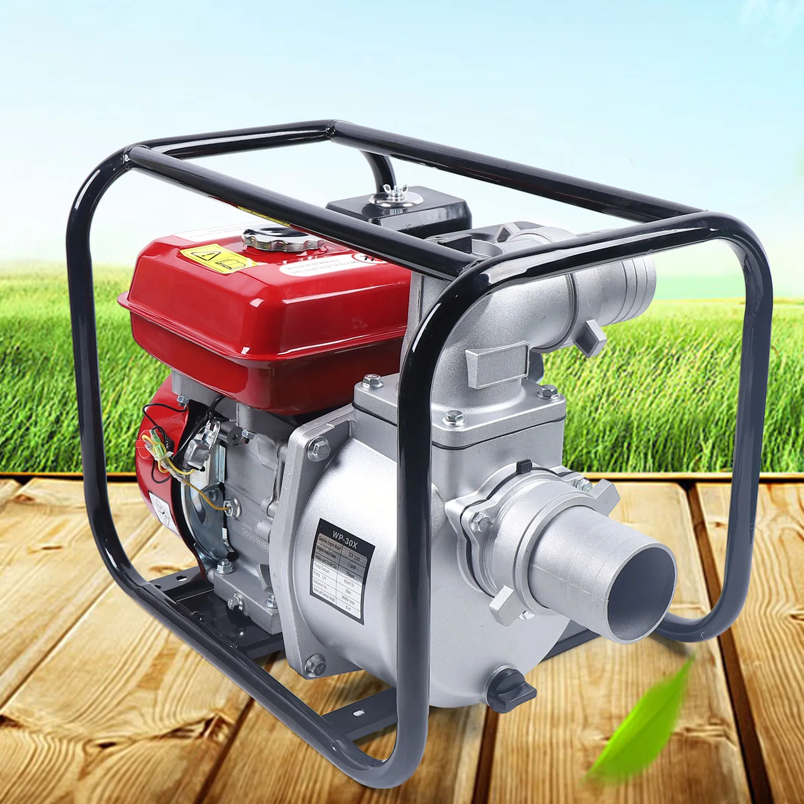 

3000W 7.5HP Gasoline Water Pump Portable Gas-Powered Semi-Trash Water Pump High-Pressure Irrigation Pump 60m³/H