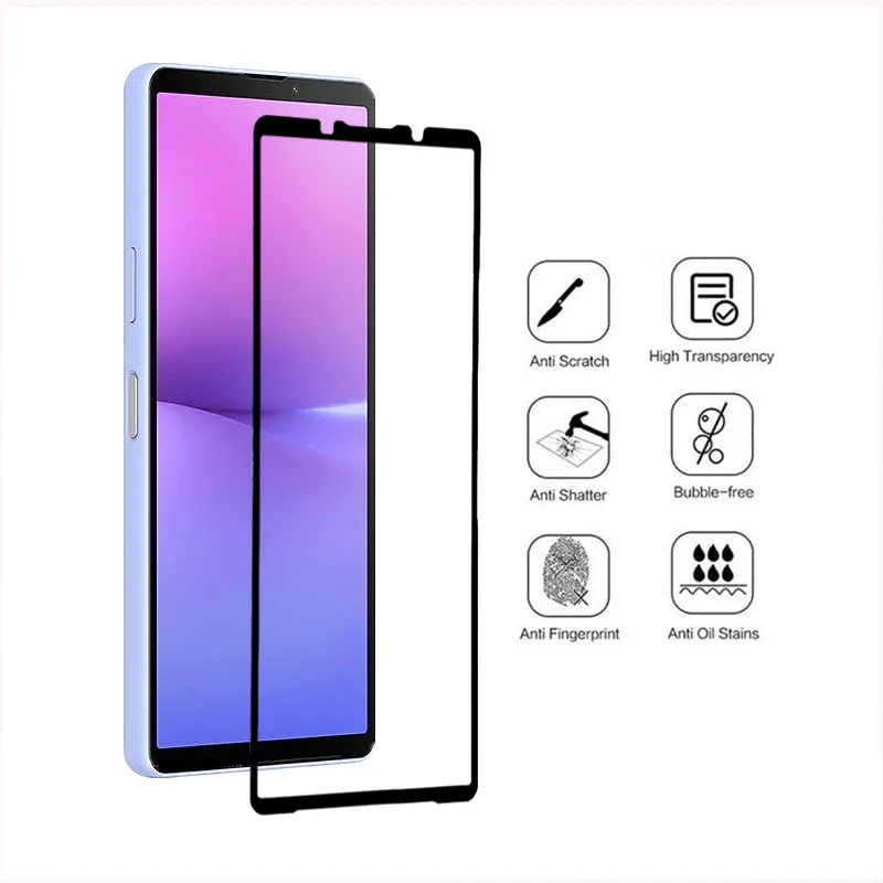 3PCS Screen Glass For SONY Xperia 10V 10IV 10III Front Tempered Protector For Xperia 10II Front Glass Film 9H