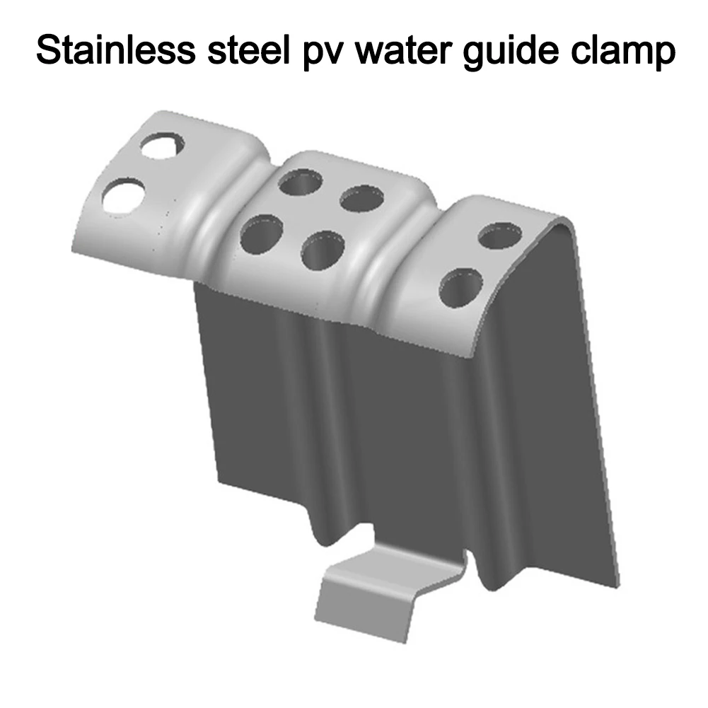 304 Stainless Steel Solar Module Water Guidance Clips for 3040mm Frame Pv Modules 20pcs Prevent Dirt Accumulation