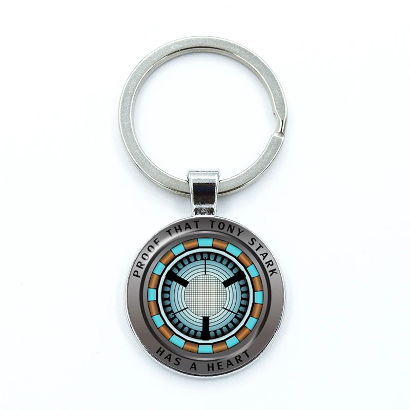 جديد وصول المفاتيح مجوهرات برهان أن توني ستارك لديه القلب الزجاج كابوشون حلقة رئيسية حامل الرجال النساء اكسسوارات هدايا #3