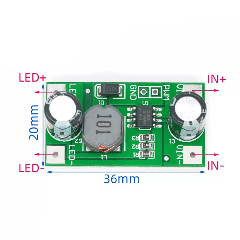 3W 5-35V LED Driver 700mA PWM Dimming DC to DC Step-down Constant Current