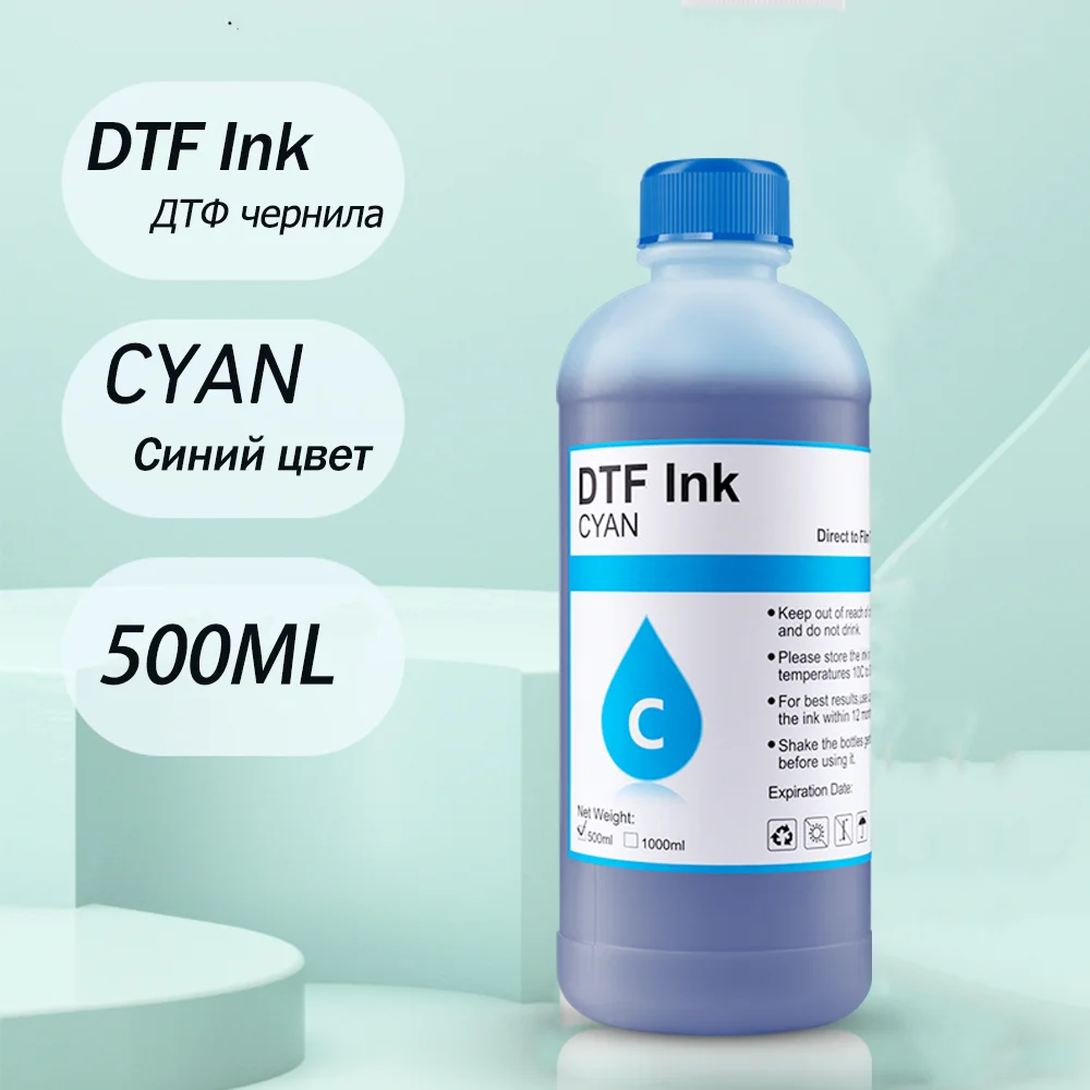 Botella de tinta DTF para impresora Epson 500 L800 L1800 1430 I3200, tinta de transferencia de película PET de calidad normal, 1390 ML