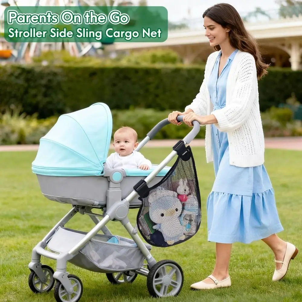 

Large Capacity Baby Stroller Side Sling Side Mesh Universal Baby Stroller Hanging Bag Breathable Mesh Mesh Storage Bag