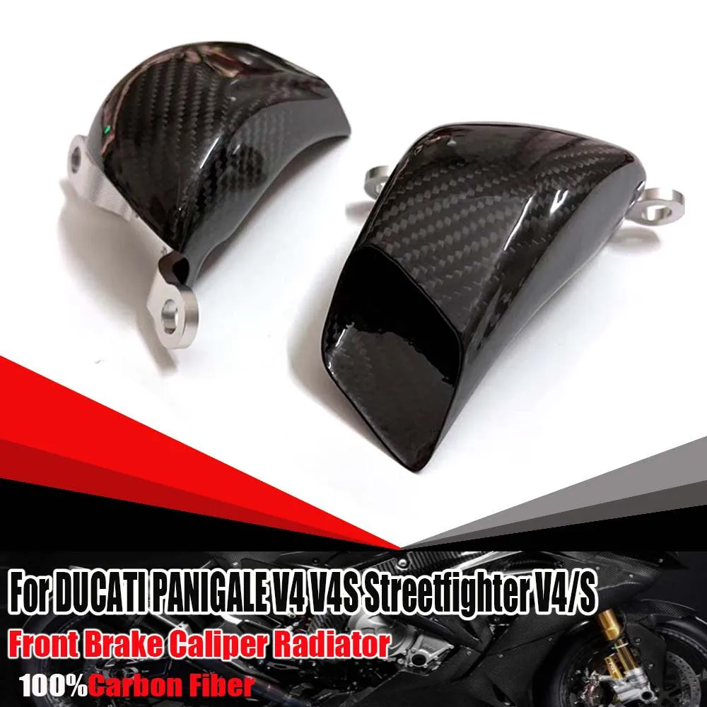 

Motorcycle Front Brake Air Ducting Caliper Radiator Cover For DUCATI PANIGALE V4 V4S Streetfighter V4/S Carbon Fiber Accessories