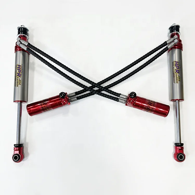 4X4 Cross-country LC80 2-inch, Red Double Oil Path 2.5 Pipe Diameter Shock Absorber Compression Rebound 24 Adjustable