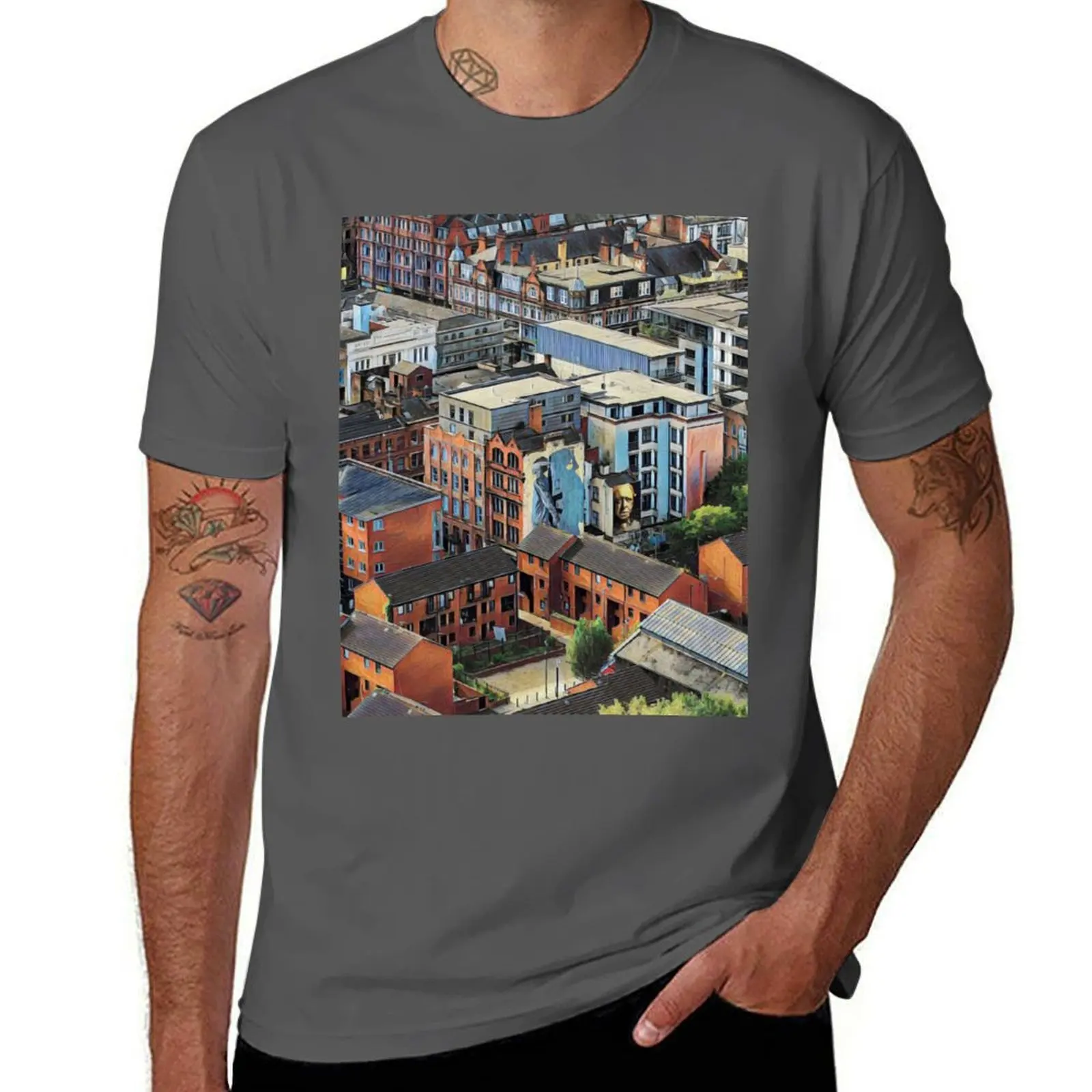

Manchester streets T-Shirt t shirts for man pack cotton cotton tshirt 100% T-Shirt