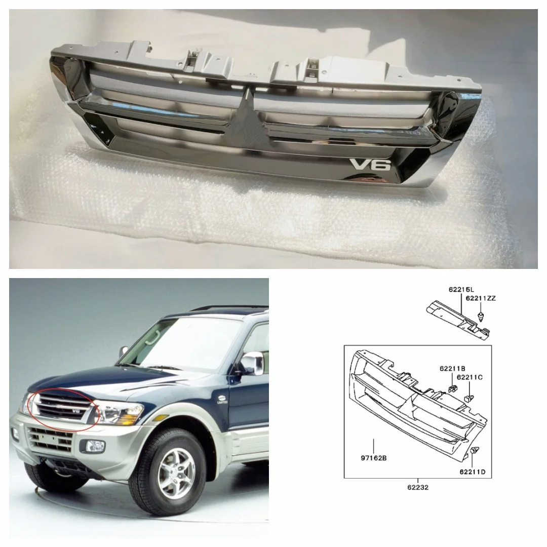 Front Bumper Radiator Grille Fit For Pajero Montero Shogun Old