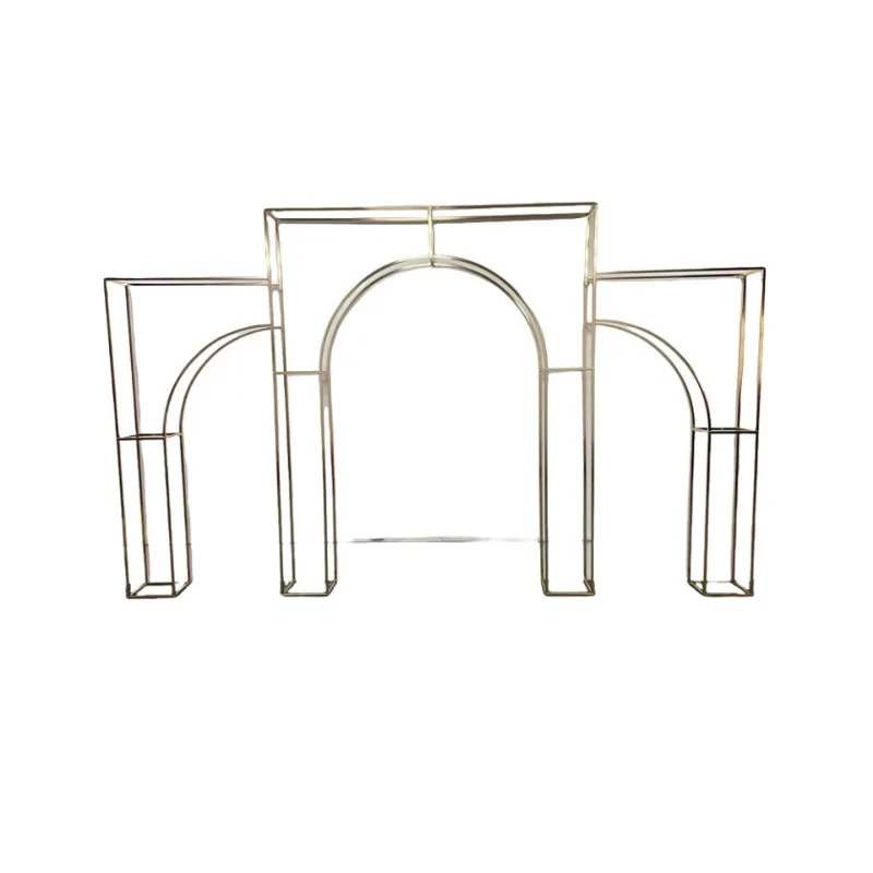 New wedding gold-plated screen background frame wrought iron arch interior scene decoration