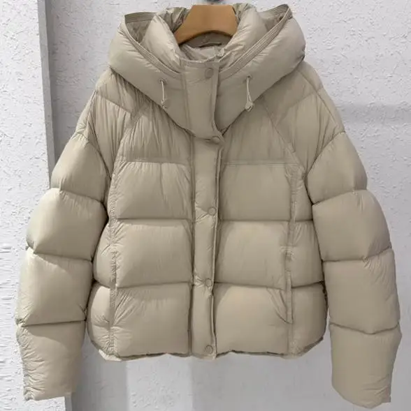 ZAROY Women's Thick Warm Cotton Jacket With Rhinestones Winter Casual Stand Collar Zipper Pocket Down Coat Puffer куртка