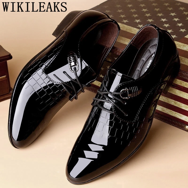 Designer Brand Crocodile Shoes Mens Dress Shoes Man Wedding Formal Shoes Men Calzado Hombre Heren Schoenen Zapatos Oxford Hombre