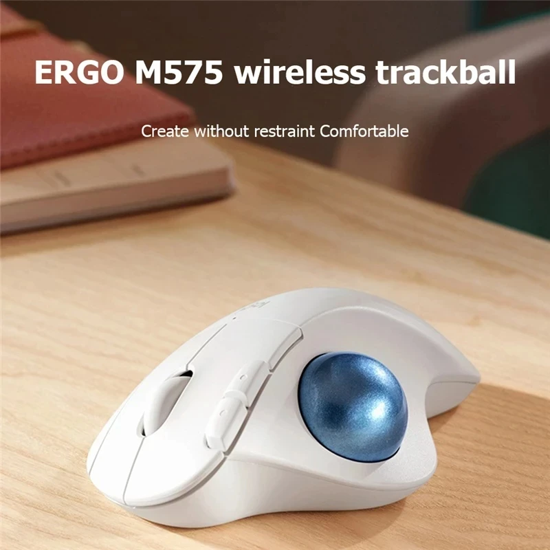 Original  Logitech Ergo M575 /M575 S Wireless Trackball Mouse Ergonomic Mouse Professional Drawing Laser Mice for PC Laptop iPad