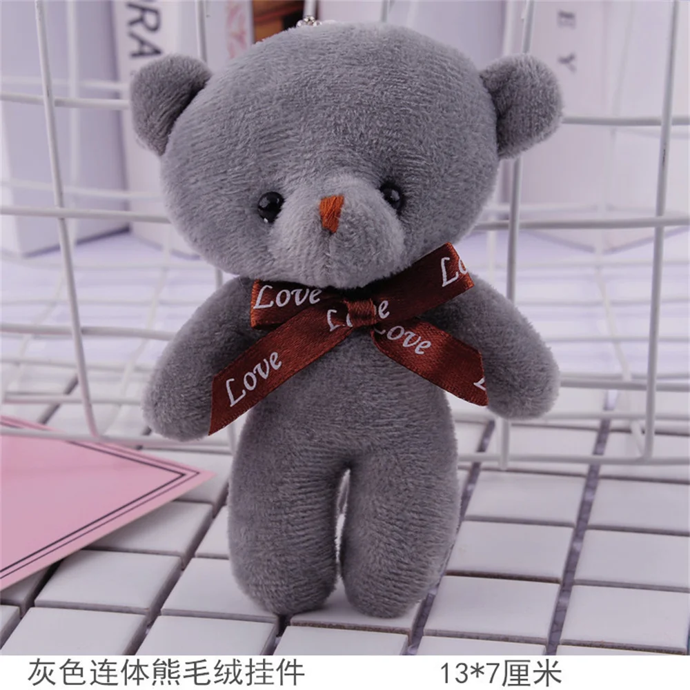 Teddy Conjoined Bear Doll Bear Pendant Plush Toy Key Chain Creative Doll Children\'s Small Gift