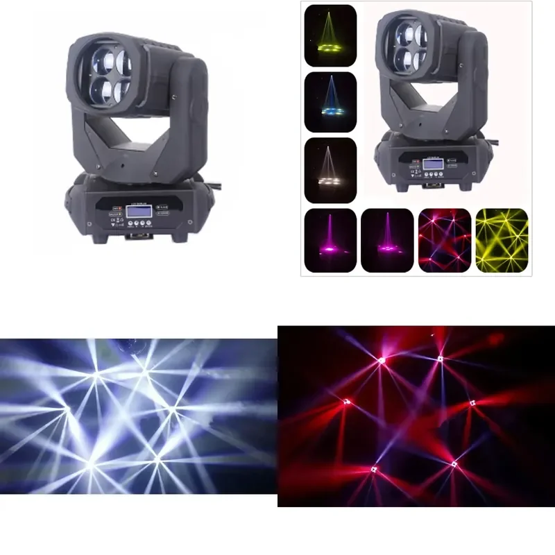 for V-LM254 4x25W LED Moving Head Light Stage Beam Effect KTV Bar Disco Party DJ Lighting Equipment Professional Show Lights