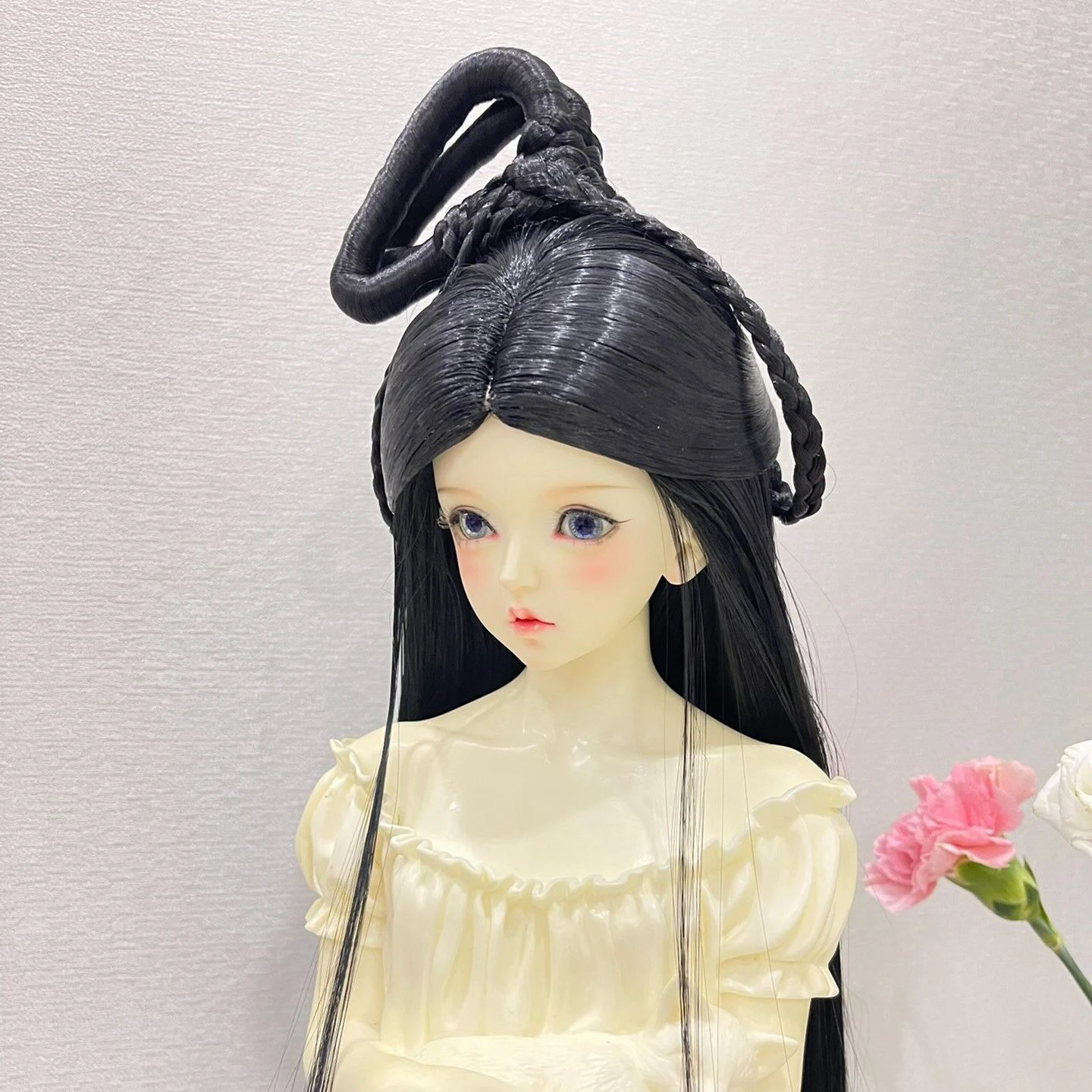 1/3 Scale BJD Wigs Chinese Hanfu Vintage Long Hair Ancient Costume Fairy Wig For MSD SD13 Girl SSDF Uncle Doll Accessories A1529