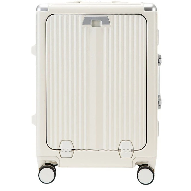 

Aluminum frame, front open suitcase, small, light and multi-functional