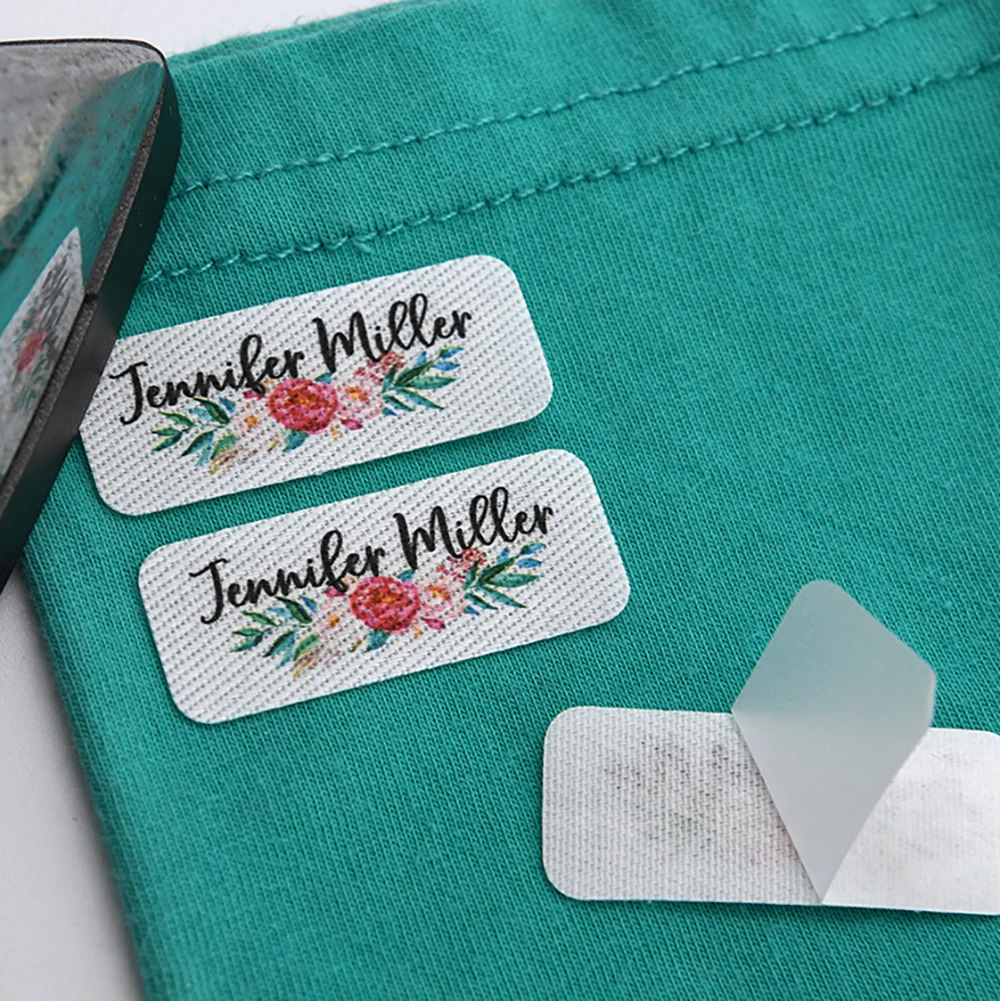 

Custom Cotton Labels - Iron On & Sew On, 38x15mm 96Pcs/Set for Apparel, Home Textiles - Personalized Unique Design for Crafters