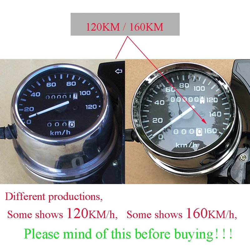 Motorcycle Instruent Tachometer Speedometer for Honda JIALING CM125 V-MEN SDH125 125cc 1/2 Cables Tacho Speed Meter Clock Assy