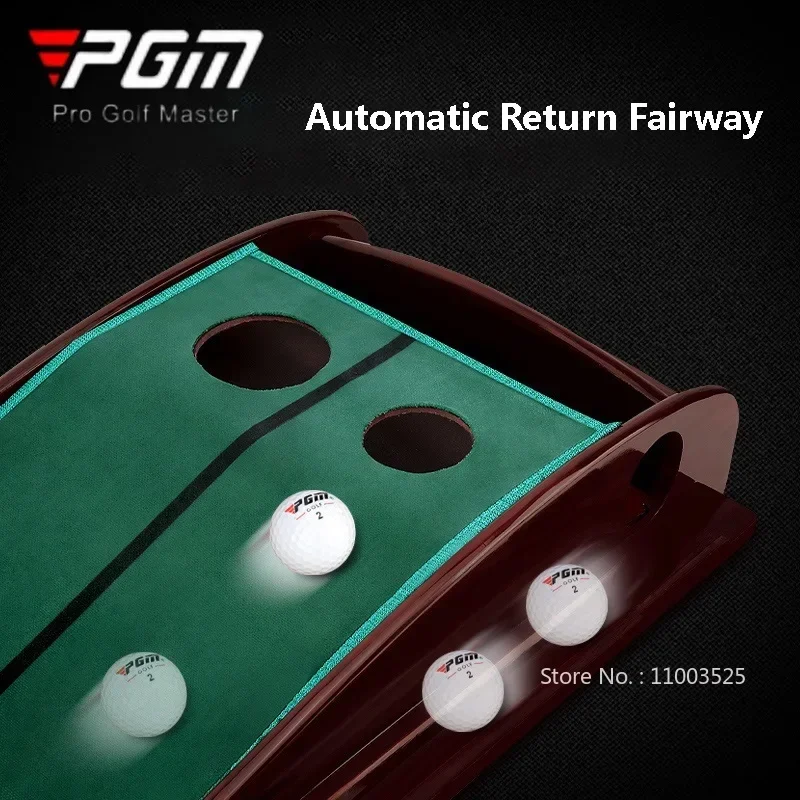 Pgm pantalla trayectoria Golf Putting Trainer Ball retorno automático Fairway Putting práctica Mat madera terciopelo Mini Golf verde Trainer