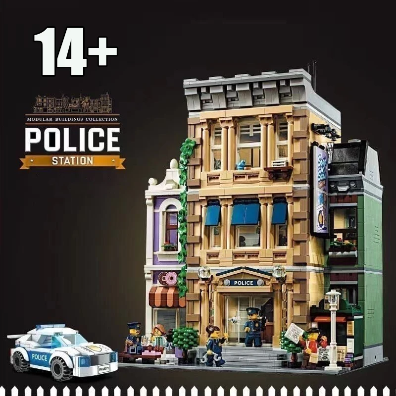 

10278 Creative Series Model Police Station Adult Puzzle Assembly Building Blocks Children's Toy Birthday Gift 2923 PCS