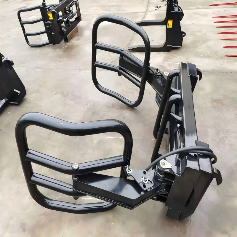 High Capacity Round Bale Grab Claw for Compact Loader Skid Steer Quick Tach