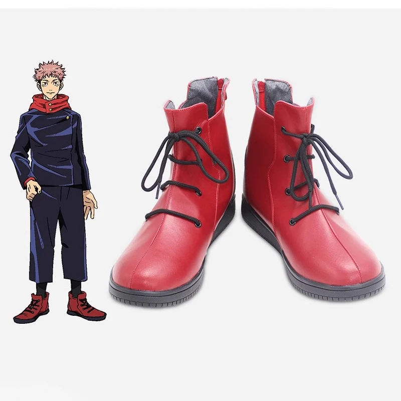 

Itadori Yuji Cosplay Shoes Anime Jujutsu Kaisen Red Boots Halloweens Christmas Carnival Party Accessories For Girls Man