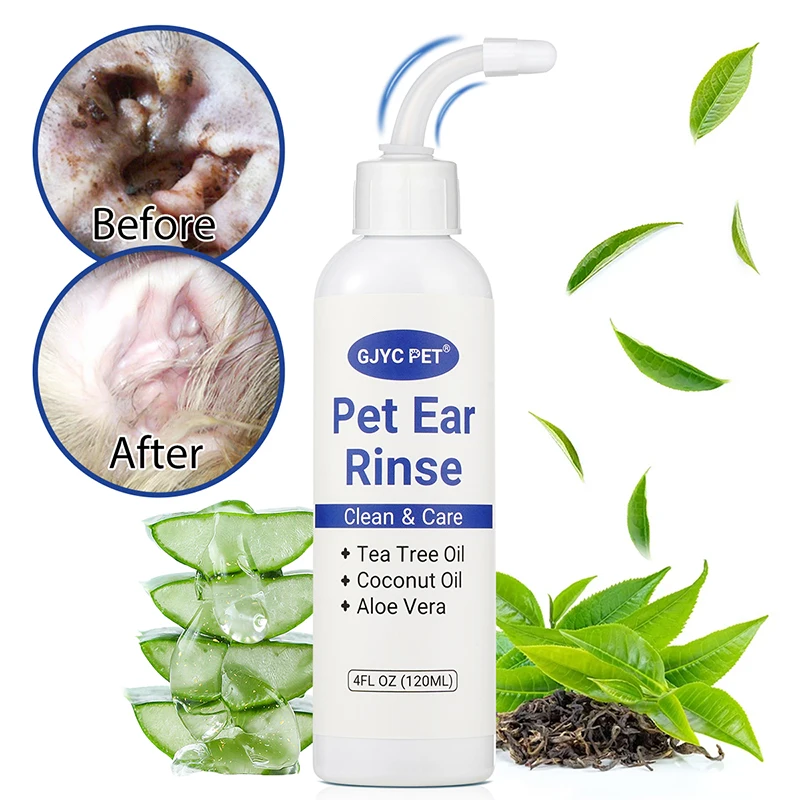 Pet Ear Cleansing Liquid for Cat, Cat, Dog, and Dog Alleviates Ear Canal Odor Cleaning Earwax Ear Wash Drops