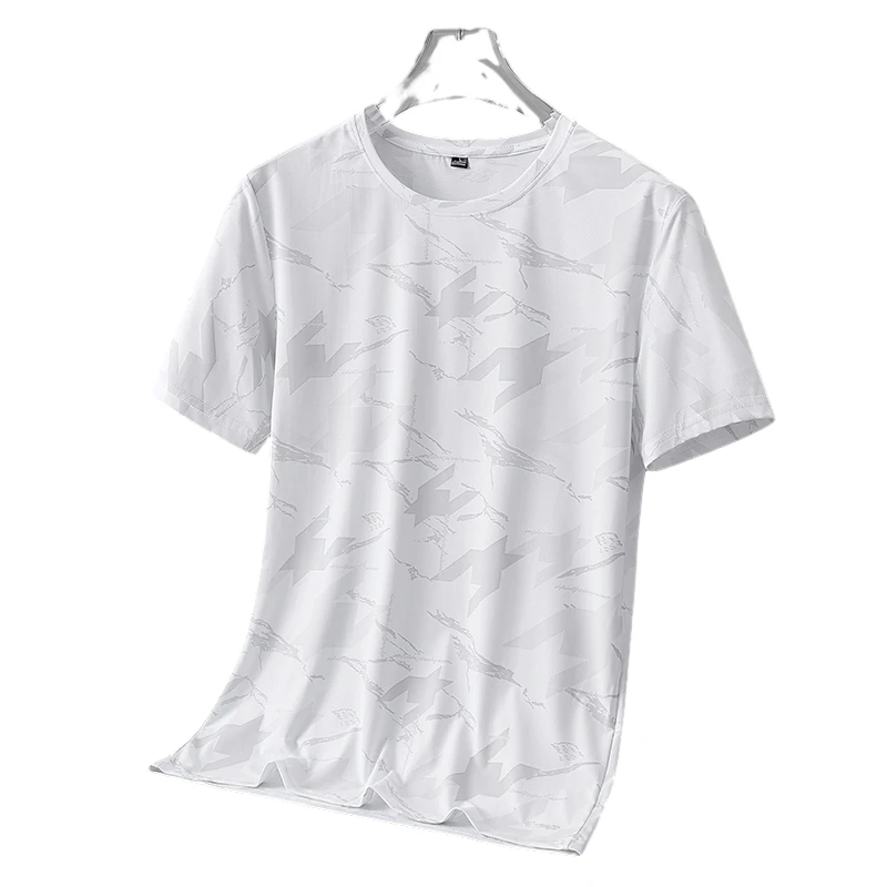 Summer Outdoor Football Training Ice Silk Quick Drying Couple T-shirt Lightweight Breathable Sweat Absorbing Casual T-shirt