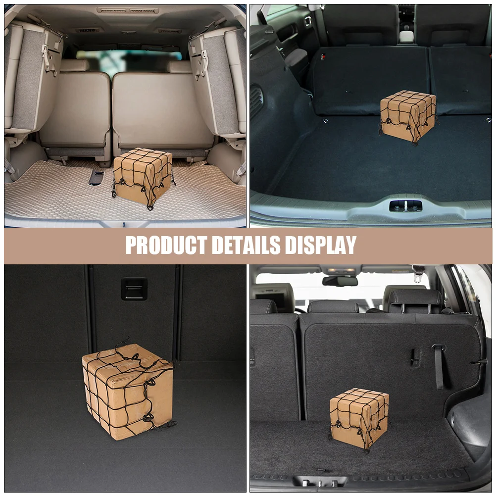 

1Set Automotive Cargo Nets Sturdy Material Secure Hooks Easy Installation Multi Functional Car Organizers Cargo Net