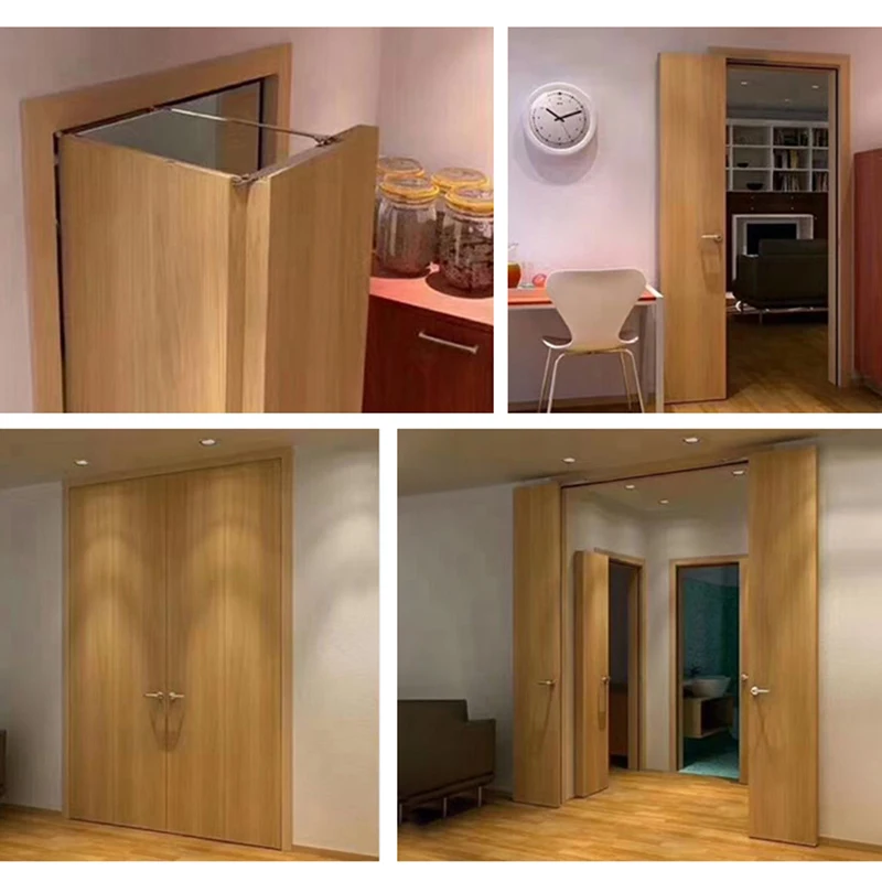 Ferramenta per porta pieghevole in acciaio Ferramenta per porta pieghevole esterna in legno 180 - Set di ferramenta per porta pieghevole